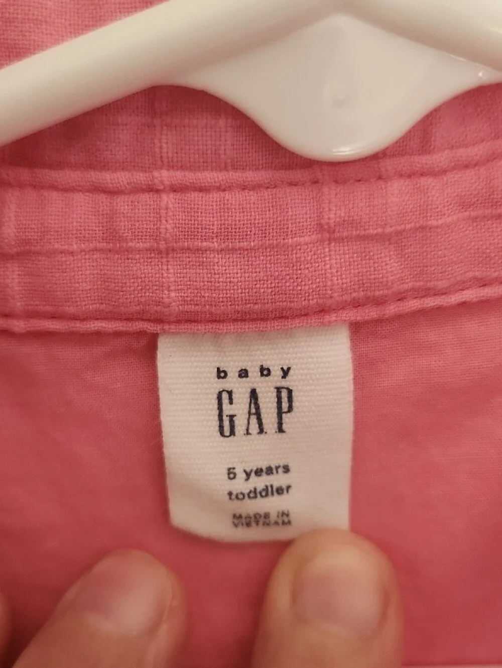 GAP Girls' Pink Tiered Button-Front Dress